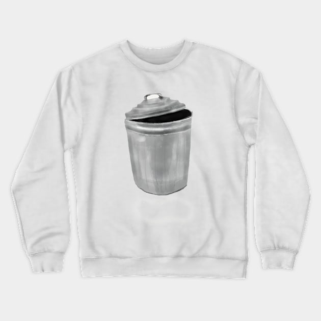 Garbage Can Crewneck Sweatshirt by melissamiddle